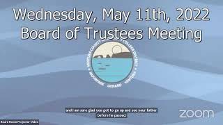VCCCD Board of Trustees Regular Meeting 5.11.2022