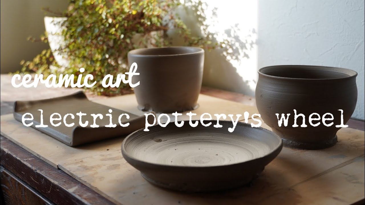 「陶芸」pottery  electric wheel/（途中経過）電動ロクロの練習で２種類のコーヒーカップを作った【いろいろ作るchannel】時間がかかった