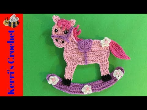 Crochet Rocking Horse Tutorial - Crochet Applique Tutorial