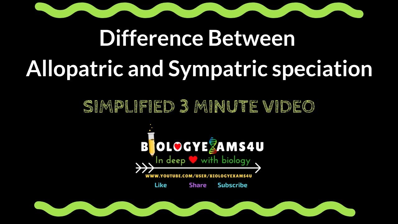 Difference Between Allopatric And Sympatric Speciation