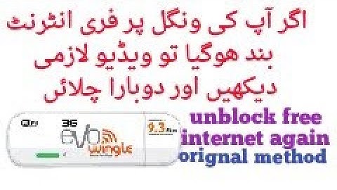 How to solve ptcl evo wingle free internet not working problem|howto use  evo wingle free internet