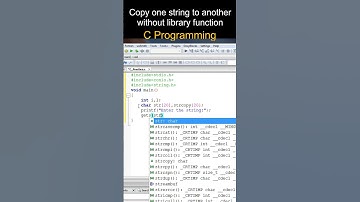 Copy one string to another without library function #shorts #coding #programming
