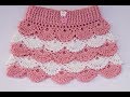 Falda a crochet para niña paso a paso con patrones dentro