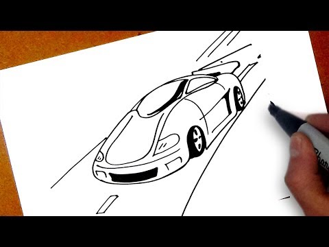 كيفية رسم سيارة رياضية