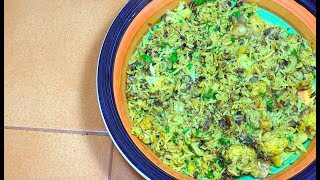 Cauliflower Mushroom Fried Rice - Vegan Recipes - Indian Style fried Rice - Veg Rice Recipe