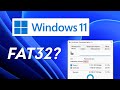 Как Windows 11 работает на диске FAT32?
