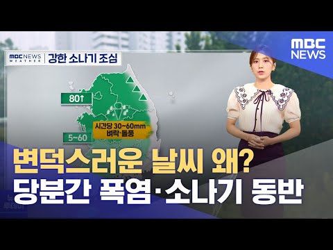 변덕스러운 날씨 왜?‥당분간 폭염·소나기 동반 (2023.07.31/뉴스투데이/MBC)