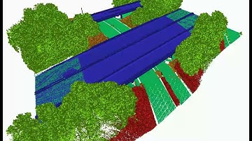 Point cloud semantic segmentation for linear str. ( bridge )