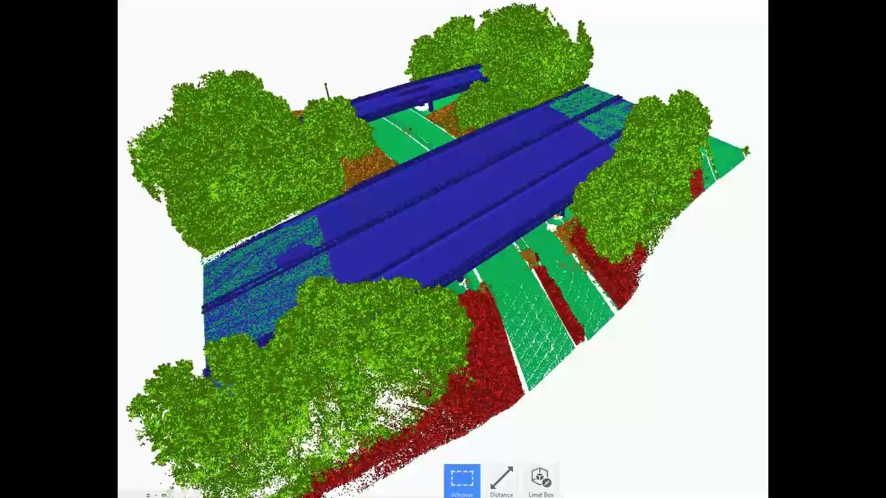 Point cloud semantic segmentation for linear str. ( bridge )