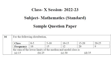 For the following distribution,the sum of the lower limits of the median and modal class is