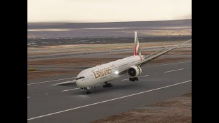 Boeing 777 made a strange landing at San Francisco Airport