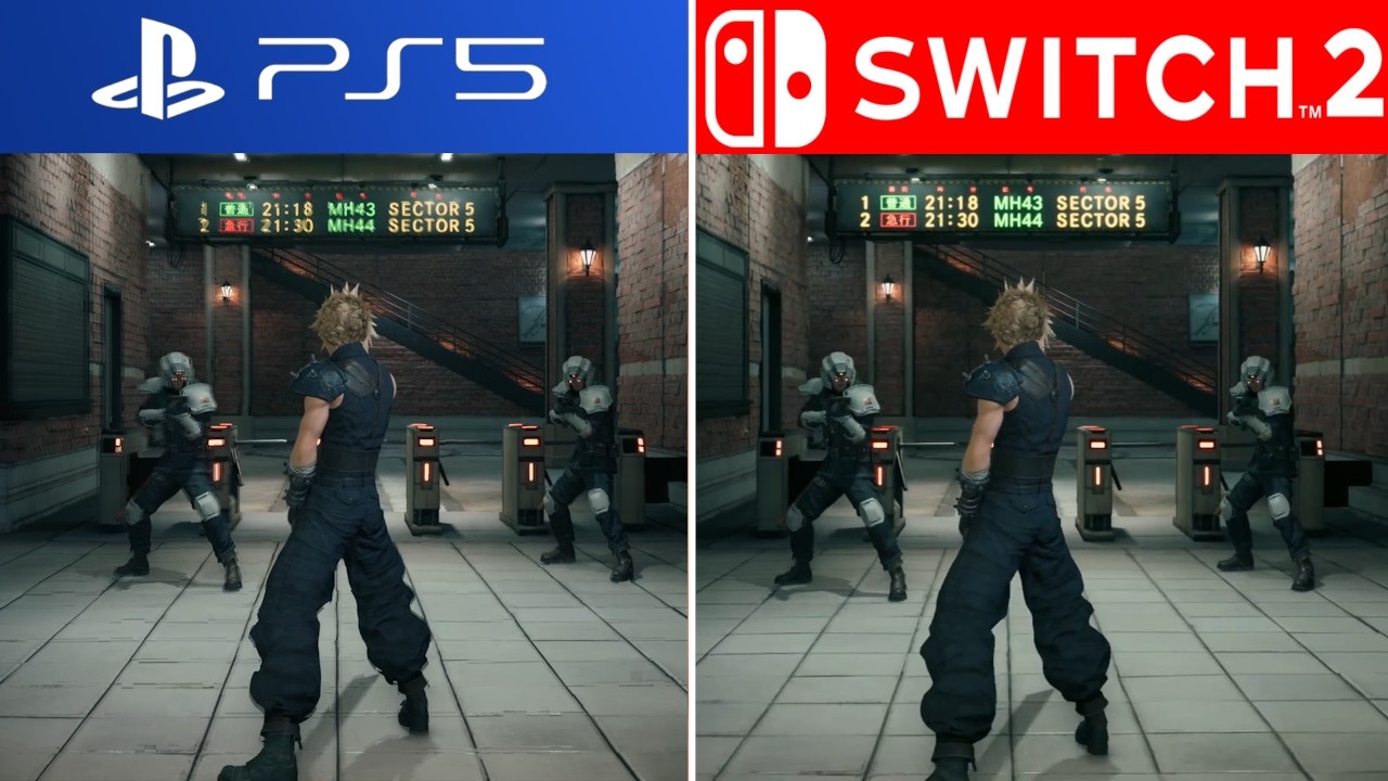 FINAL FANTASY VII REMAKE INTERGRADE PS5 vs Nintendo Switch 2 - Gameplay ...