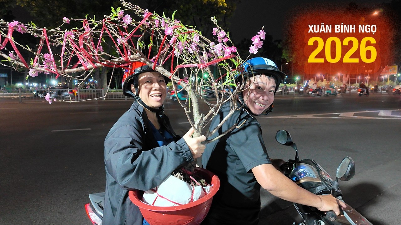 Hoa Tết Sài Gòn | Người dân nô nức mua hoa Tết ban đêm, Công viên Gia Định rực rỡ sắc xuân