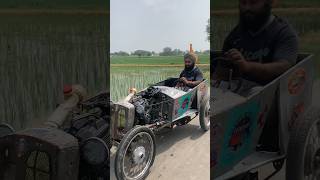 Traktor buatan sendiri dengan mesin sepeda / mobil buatan sendiri dengan mesin motor #motor #mobilbuatan sendiri
