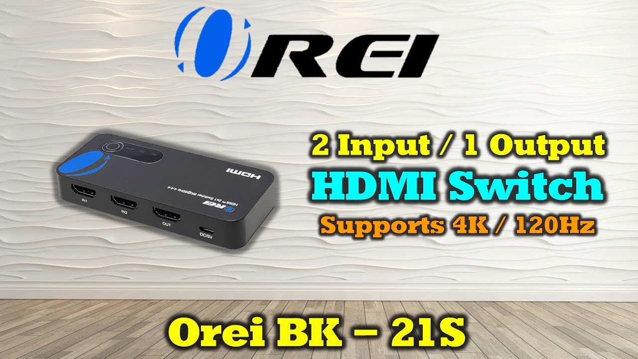 8K 2x1 HDMI Switch 4K @ 120hz OREI 48Gbos High Resolution Switch Between 2  Inputs Prefect for Gaming 