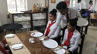 Serving platter to plate and pre plated service Demonstration