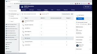 Overview of the left navigation menu