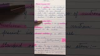 Quick Recap of Atomic number,Mass number,Standard Notation of an Element Class 9 Exploration