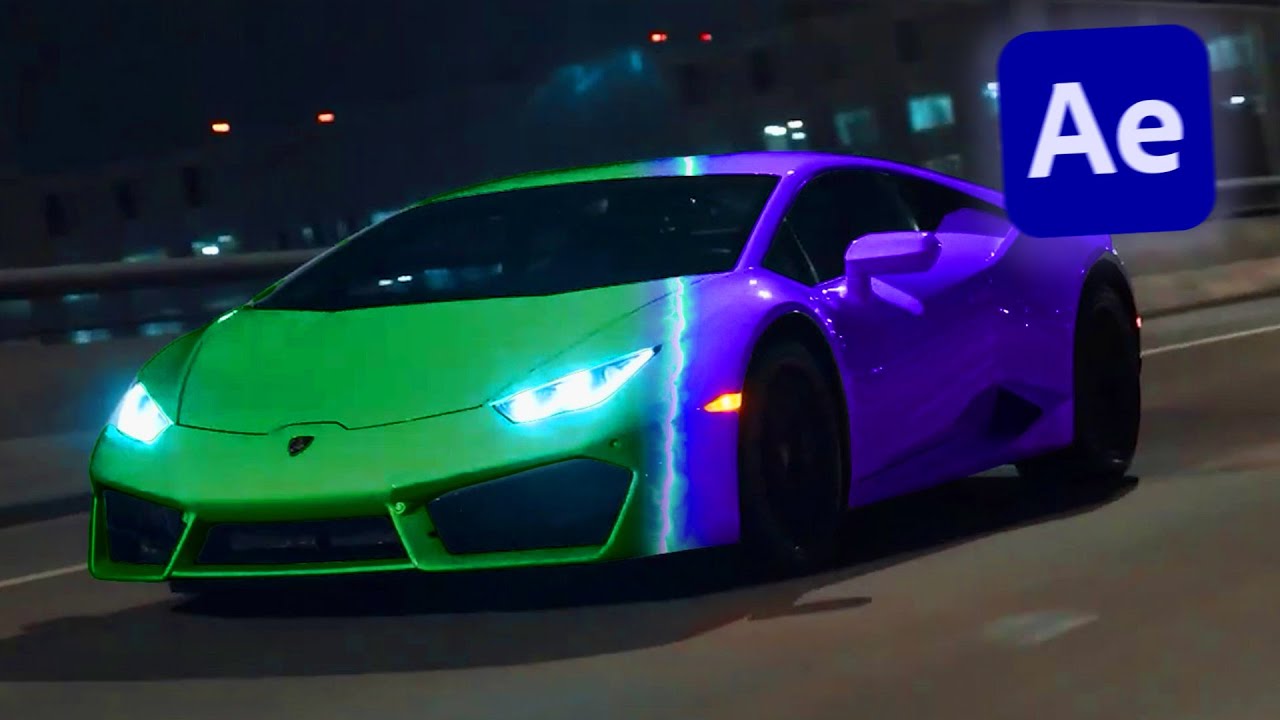 How to change car color with after effect & saber plugin