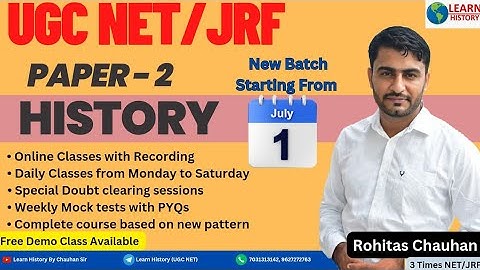 UGC NET HISTORY NEW BATCH ANNOUNCED ।। NTA NET HISTORY।। HISTORY DECEMBER BATCH ।। CHAUHAN SIR