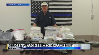 44 lbs of meth, 16 lbs of cocaine found along with guns in Sampson County home, deputies say