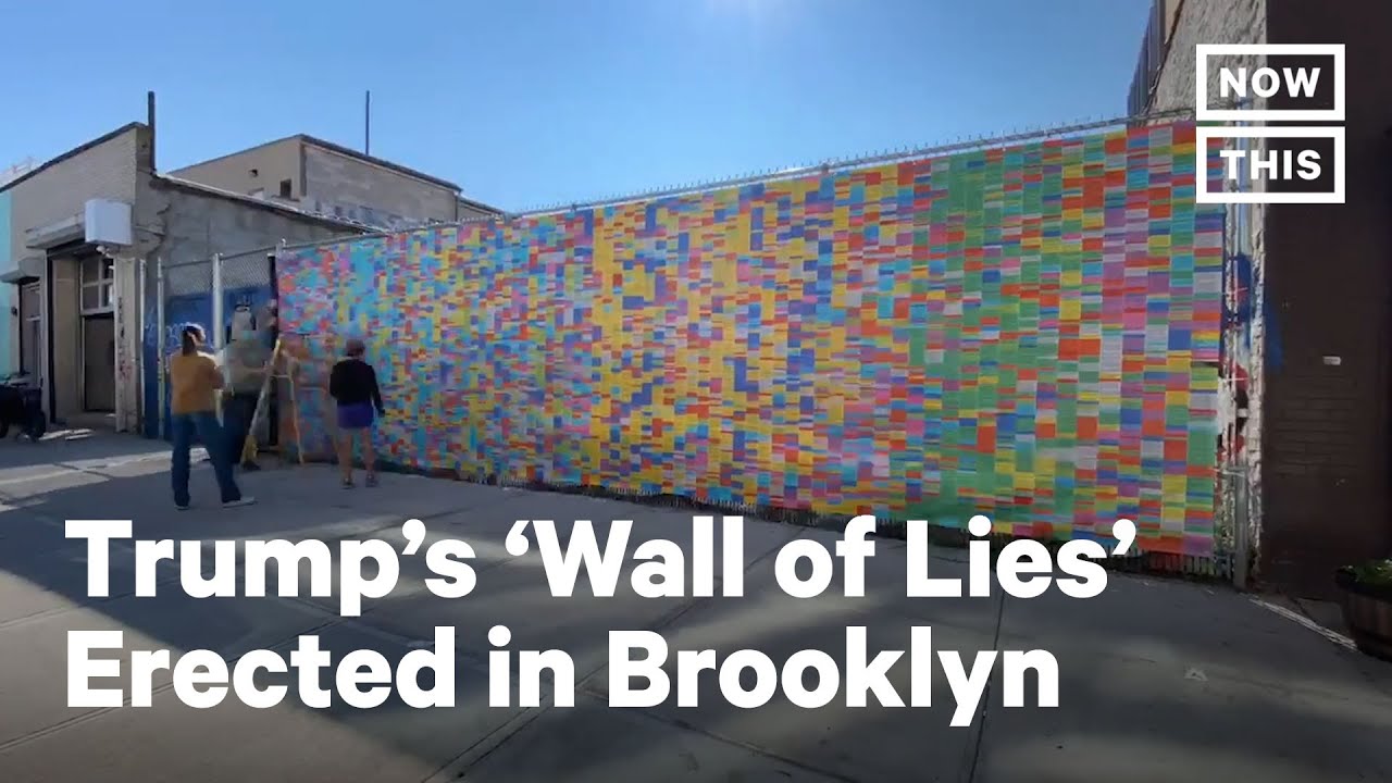 'Wall of Lies' Mural Showcases Trump's Lies NowThis YouTube