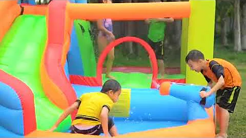 3M Inflatable Outdoor Water Slide With Swimming Pool And Gun Slide Bouncer Castle Waterslides for Ki
