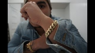 15MM Yellow Gold Miami Cuban Curb Link Bracelet STORY/SIZING/ON WRIST REVIEW | Ariel Rosado