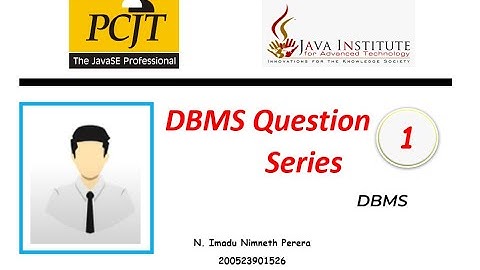 Database Task 01|Create Database Using MySQL Workbench | 1st Year| Java Institute | N. Imadu Nimneth
