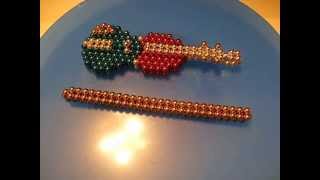 Violin & Bow Made Out Of Neoballs And Zen Magnets