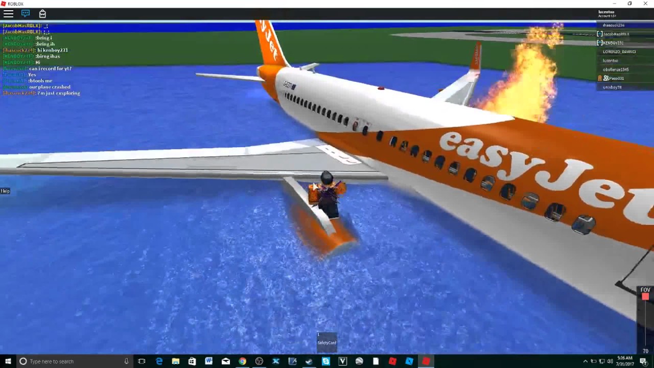 Our Roblox Easyjet A319 Crashed Into The Water Youtube - roblox easyjet