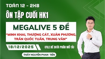 TOÁN 12 - ÔN TẬP CUỐI HỌC KÌ 1 -  RELIVE 2K8 ÔN TẬP 5 ĐỀ CUỐI HỌC KÌ