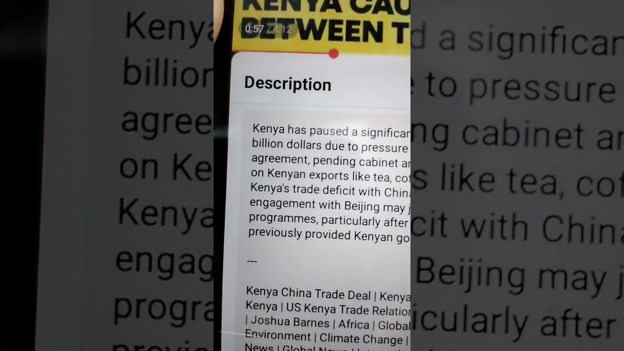 AGOA Kenya China And US Pressures Regarding Global Trade For Educational Use Purposes Only 