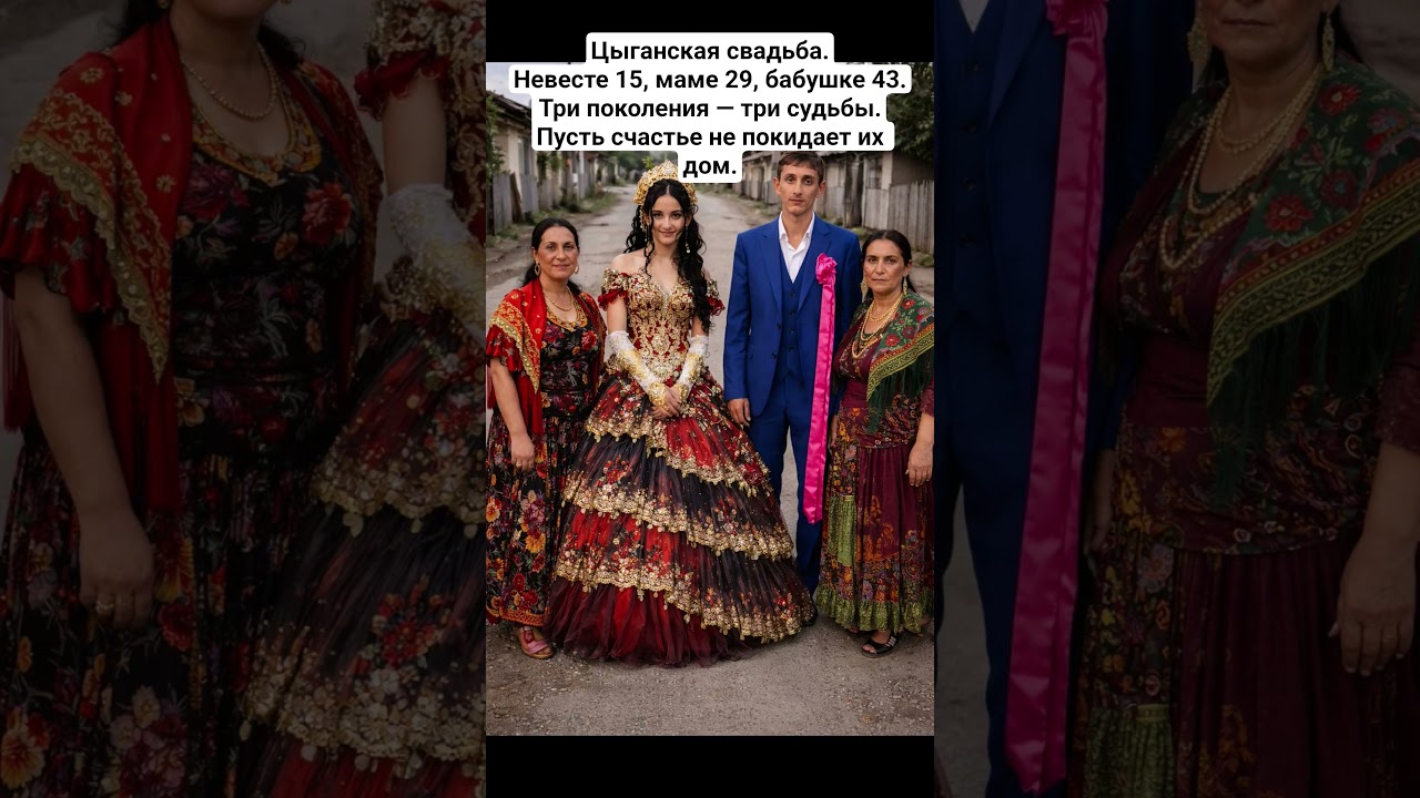 Цыганская свадьба.Невесте 15, маме 29, бабушке 43.Три поколения — три судьбы.Пусть счастье не покида