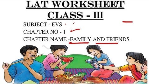  Class 3 chapter 1 | twau | evs | lat worksheet| ncert| family and friends| extra questions @KVS360 
