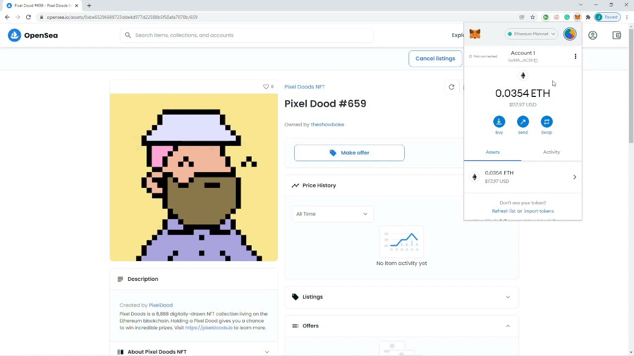 HOW TO REVEAL PIXELDOOD NFT ON OPENSEA AFTER MINT!