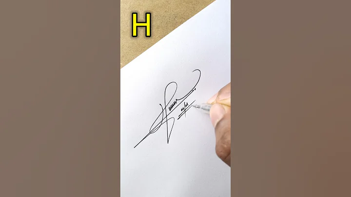 Unique Signature Design for Letter H #shorts #signaturestyle #howtosign