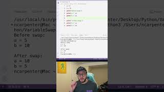 Python: Swap Variables in ONE Line! 🔁🔥
