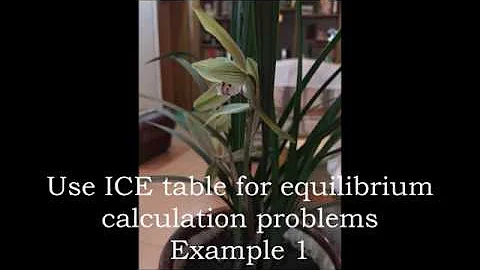 Equilibrium calculation with ICE table Example 1