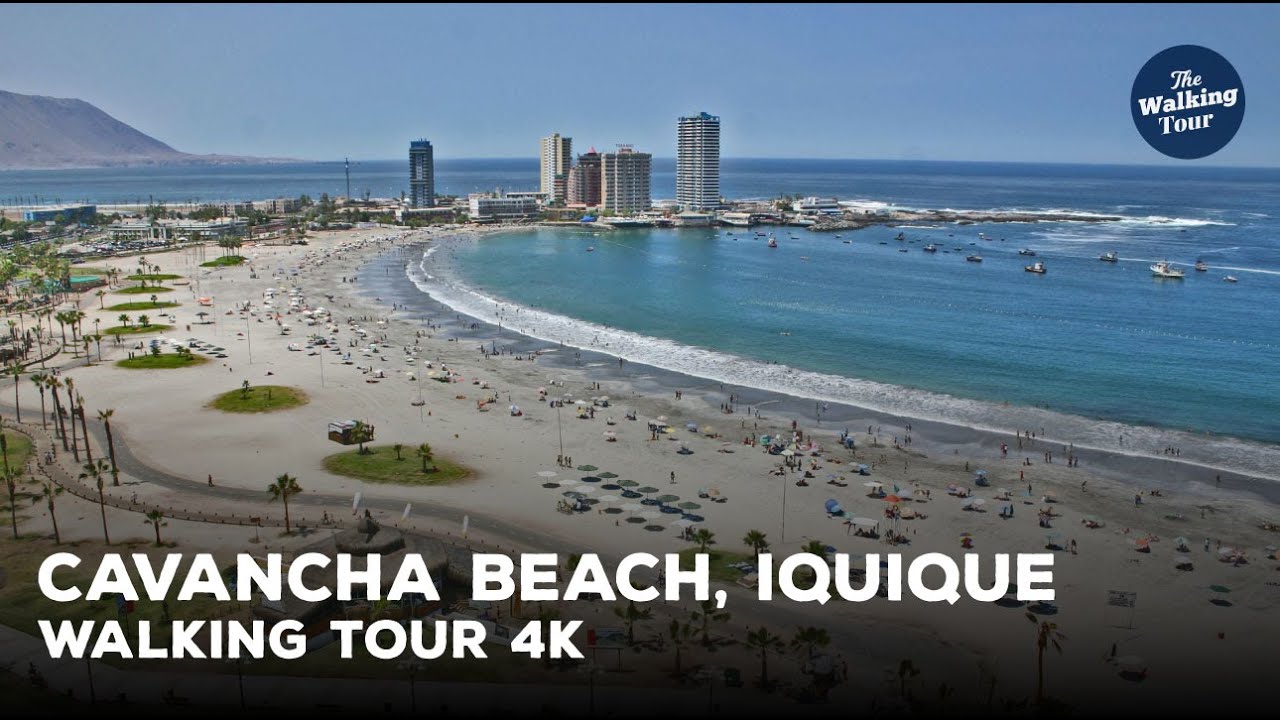 Walking Tour 4K | Cavancha Beach, Iquique - Chile