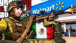 SALVANDO WALMART como *SOLDADO MEXICANO* en GTA 5 !! (Mods)