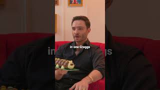 Don't let M&amp;S see this 👀🤭 Ed Westwick vs Colin  #edwestwick #colinthecaterpillar #greggs #mands