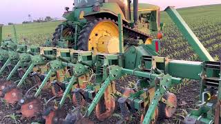 Cultivating Organic Corn! 1st pass with JD 856 and JD 8410t