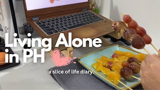 Living alone in the Philippines: what i eat in a day, tanghulu at home, food preparation🍓🍳