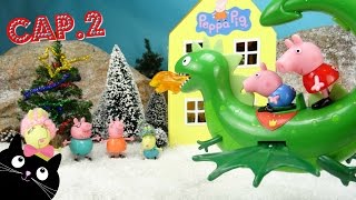 Peppa Pig y George Pig reciben la visita de Papá Noel -  Vídeos de Juguetes Peppa Pig