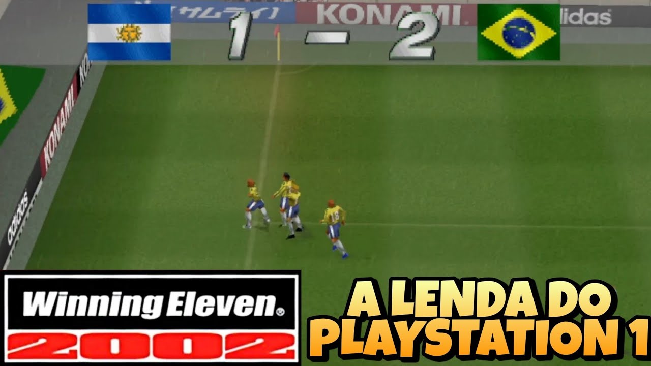 Jogando WINNING ELEVEN 2002 do PS1