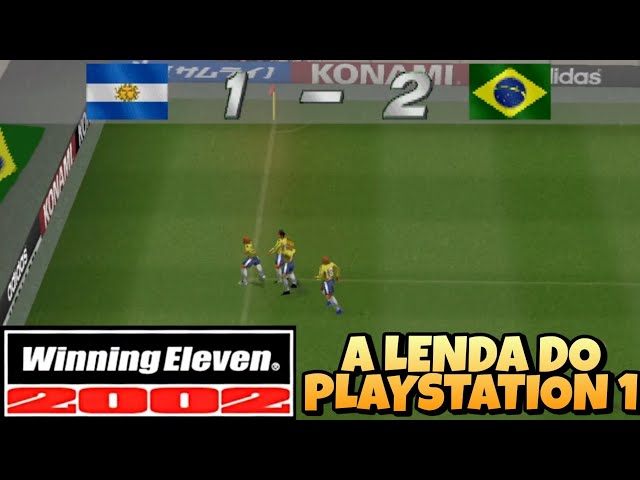 Jogando WINNING ELEVEN 2002 do PS1