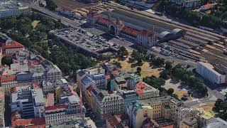 Praha hlavní nádraží-Hotel MeetMe 23(Google Earth Animation)