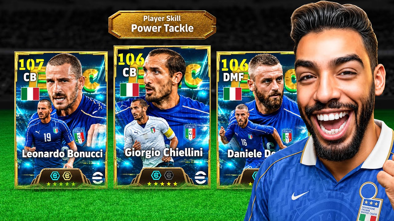 I TESTED THE NEW POWER TACKLE SKILL! 😱 CHIELLINI + BONUCCI + DE ROSSI!