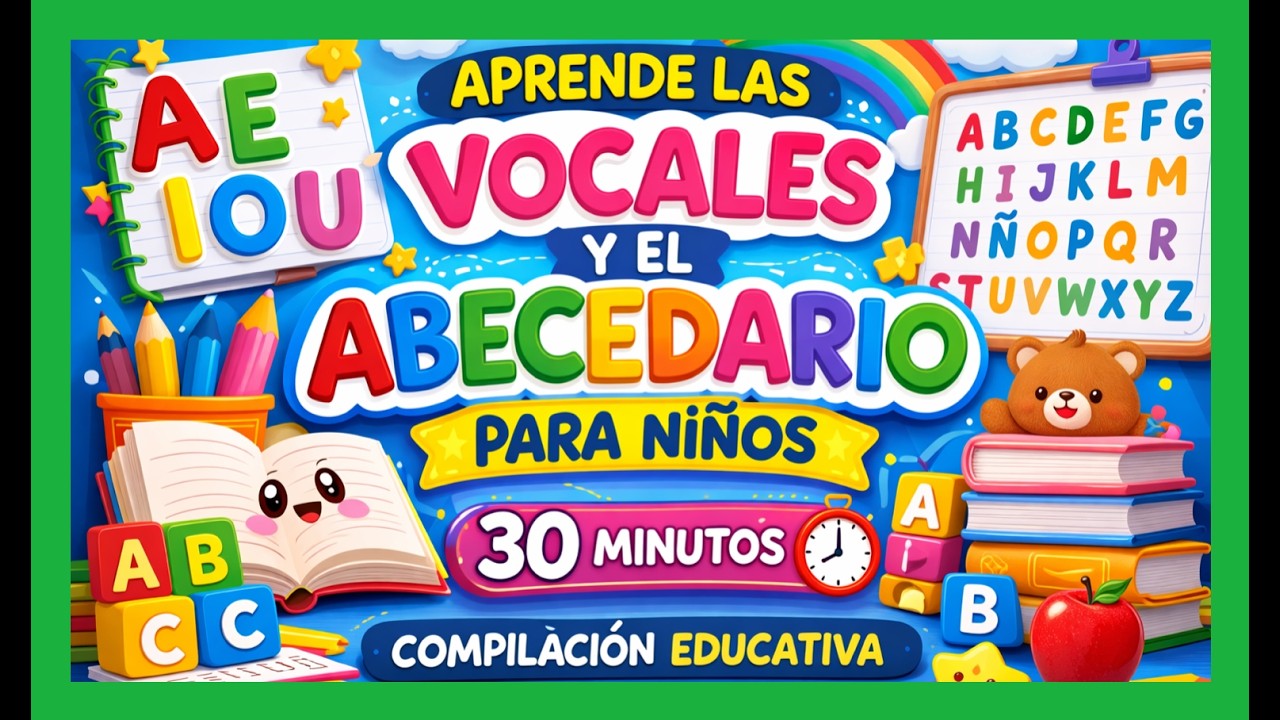 Aprende las Vocales y el Abecedario para Niños | 30 Minutos Educativos | Aula Divertida con Geo